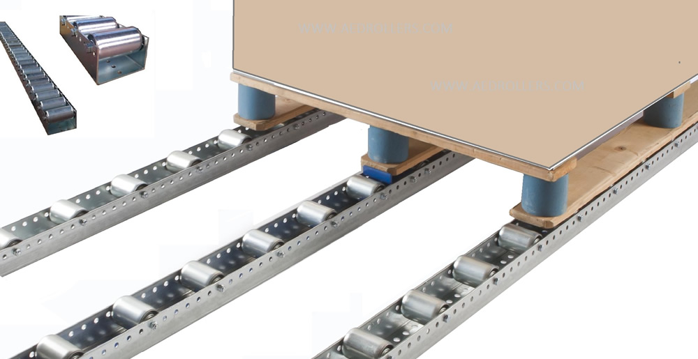 Floor conveyor pallet tracks