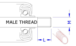 AX5 - Male Thread (pls state captive /loose)